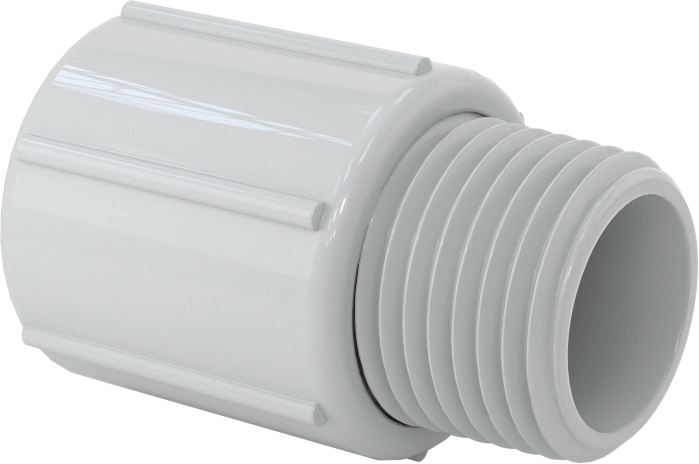 Sert PVC Kanal için 1/2 Anma Ölçüsü Dişi x 1/2 NPT Erkek Adaptör