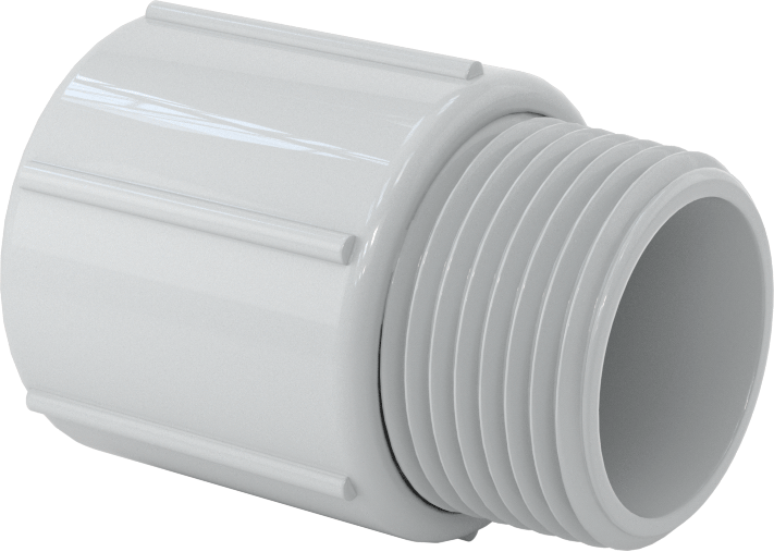 Sert PVC Kanal için 3/4 Anma Ölçüsü Dişi x 3/4 NPT Erkek Adaptör