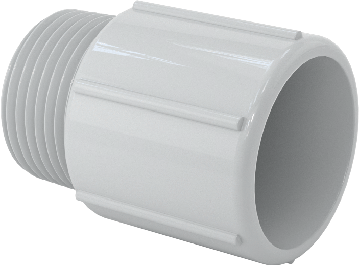 Sert PVC Kanal için 3/4 Anma Ölçüsü Dişi x 3/4 NPT Erkek Adaptör