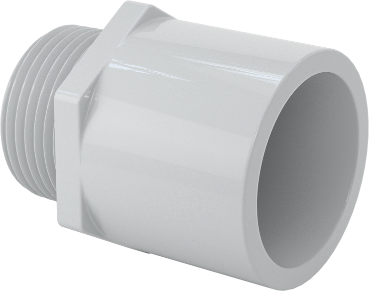 Sert PVC Kanal için 1 Anma Ölçüsünde Dişi x 1 NPT Erkek Adaptör