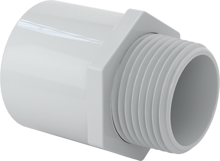 Sert PVC Kanal için 1 Anma Ölçüsünde Dişi x 1 NPT Erkek Adaptör