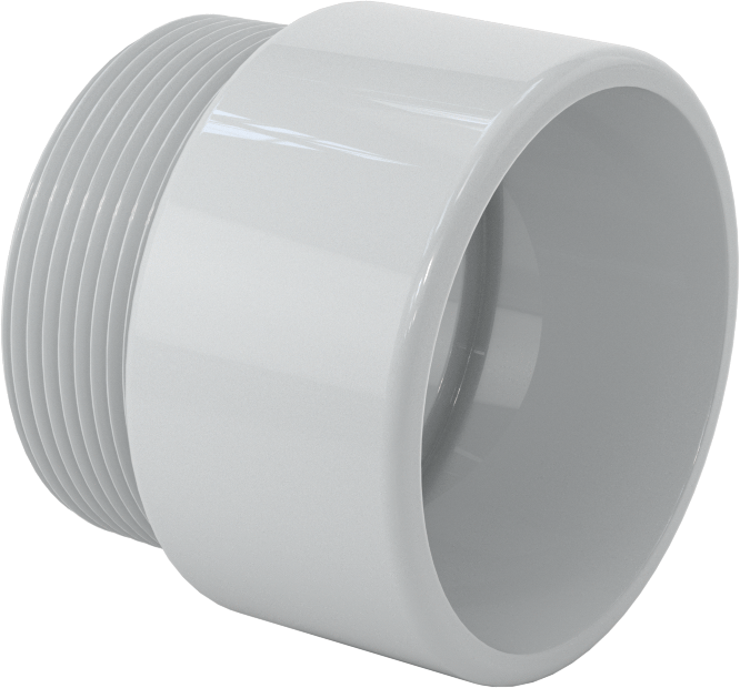 2 Anma Ölçüsü Dişi x 2 NPT Erkek Adaptör, Sert PVC Kanal için