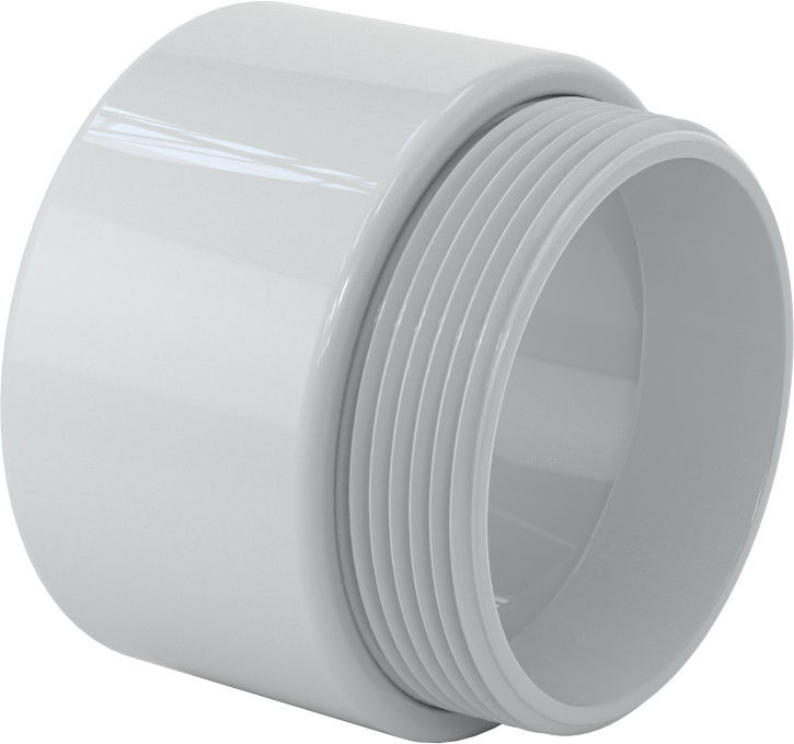 Sert PVC Kanal için 3 Anma Ölçüsü Dişi x 3 NPT Erkek Adaptör