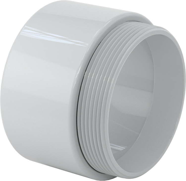 Sert PVC Kanal için 4 Anma Ölçüsü Dişi x 4 NPT Erkek Adaptör