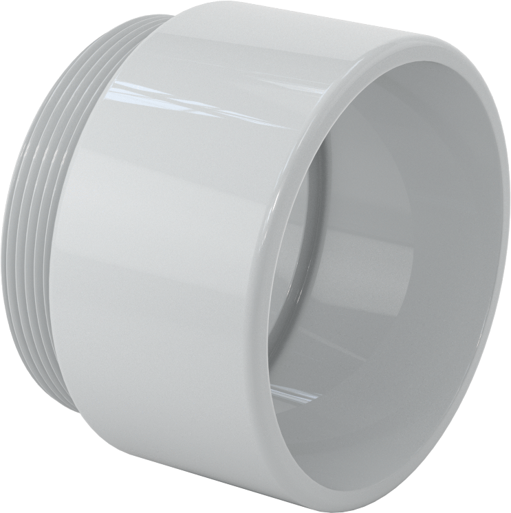 Sert PVC Kanal için 4 Anma Ölçüsü Dişi x 4 NPT Erkek Adaptör