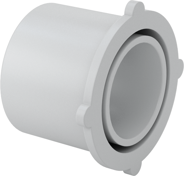 Sert PVC Kanal için 1-1/2 Erkek x 1 Dişi Anma Ölçüsü Adaptörü