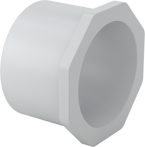 Sert PVC Kanal için 1-1/2 Erkek x 1-1/4 Dişi Anma Ölçüsü Adaptörü