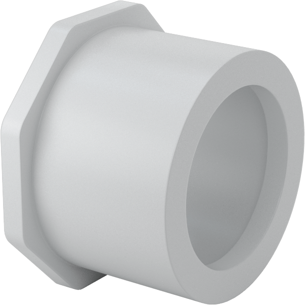 Sert PVC Kanal için 1-1/2 Erkek x 1-1/4 Dişi Anma Ölçüsü Adaptörü