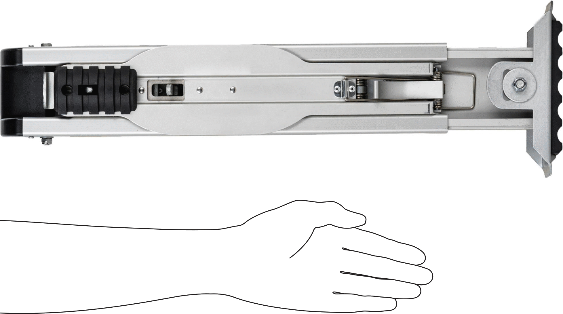 Ladder Leveler with Stabilizing Arm