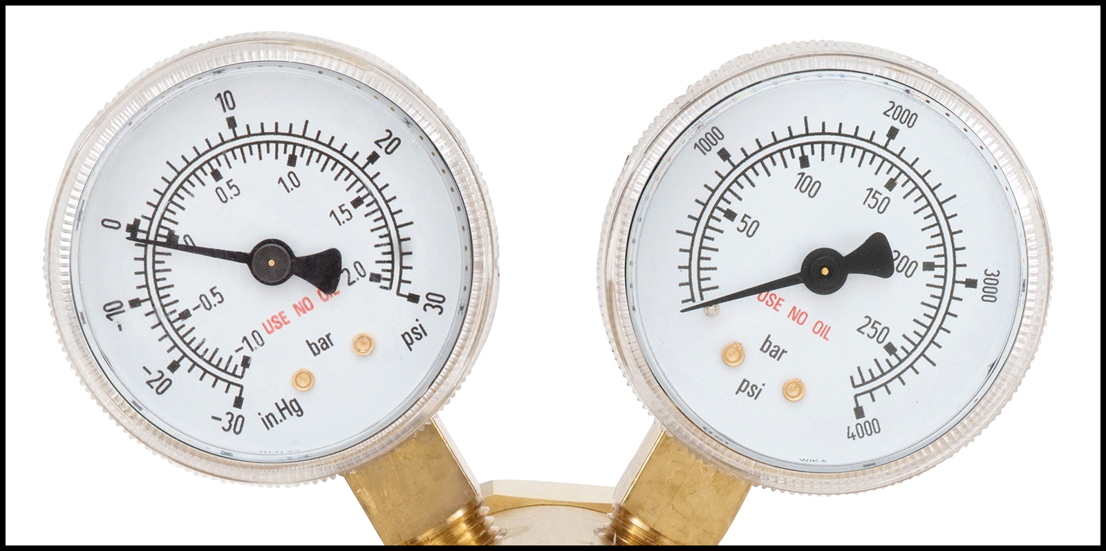Yüksek Saflıkta Tank Montajlı Basınç Düzenleme Vanası, CGA 580 Ngo Erkek Giriş, Pirinç Gövde, 1 Stage, 0-15 PSI