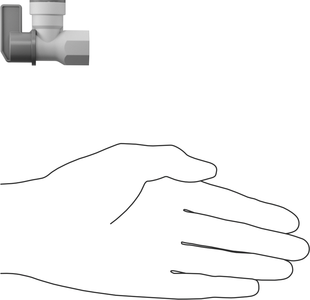 Su için Kompakt Polipropilen Açma/Kapama Dirsek Valfi, 1/4 NPT Dişi x 3/8" Dış Çaplı Boru için Push-to-Connect