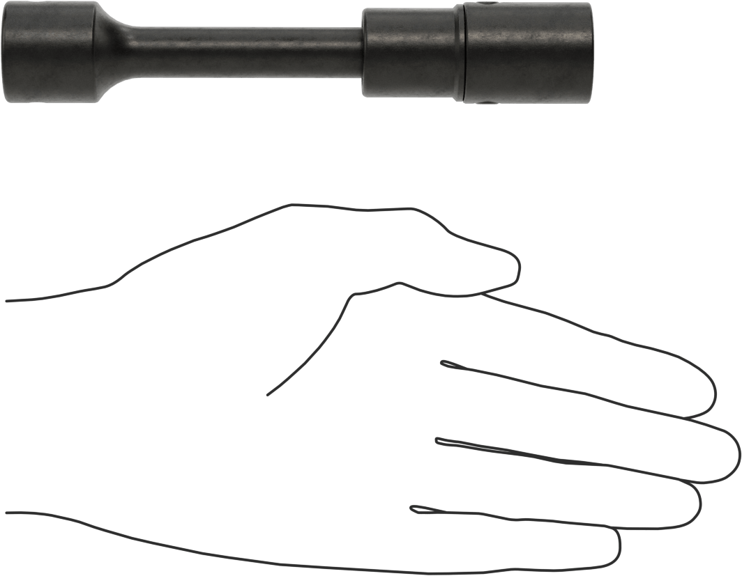 Uzatılmış 6 Noktalı Esnek Soket, 1/2" Kare Tahrik, 3/4" Tahrik Boyutu, 5-3/4" Toplam Uzunluk
