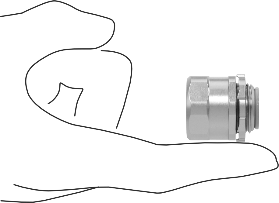 Esnek Metal Kanal için Adaptör, Alüminyum, 1/2 Kılavuz Dişi x 1/2 NPSM Erkek
