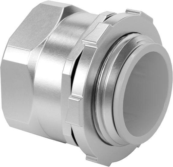 Esnek Metal Kanal için Adaptör, Çelik, 3/4 Kanal Dişi x 3/4 NPSM Erkek