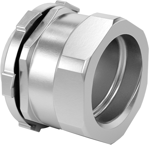 Esnek Metal Kanal için Adaptör, Çelik, 3/4 Kanal Dişi x 3/4 NPSM Erkek