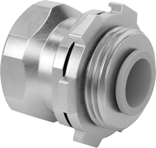 Esnek Metal Kanal için Adaptör, Çelik, Düz, 3/8 Boyut Vidalı Dişi x 1/2 NPSM Erkek