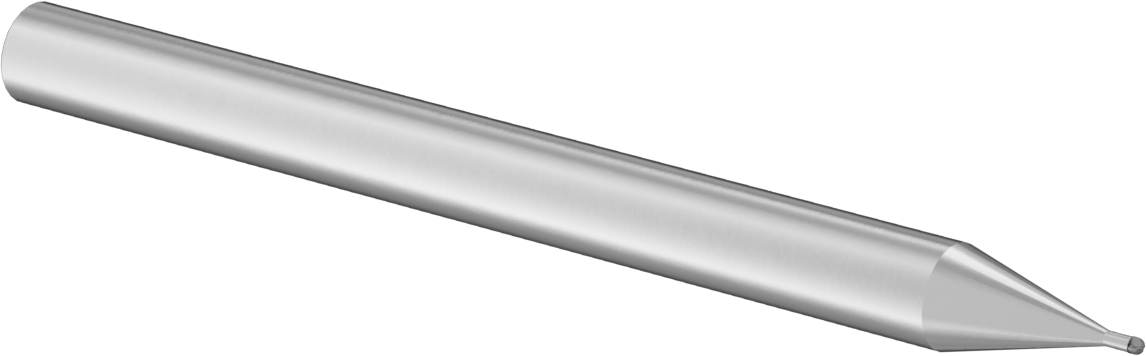 Kübik Bor Nitrür Küresel Uçlu Freze, Takım Çeliği ve Sertleştirilmiş Çelik için, 0,6 mm Freze Çapı