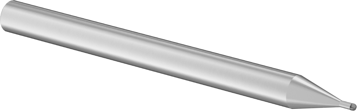 Kübik Bor Nitrür Küresel Uçlu Freze, Takım Çeliği ve Sertleştirilmiş Çelik için, 0,8 mm Freze Çapı