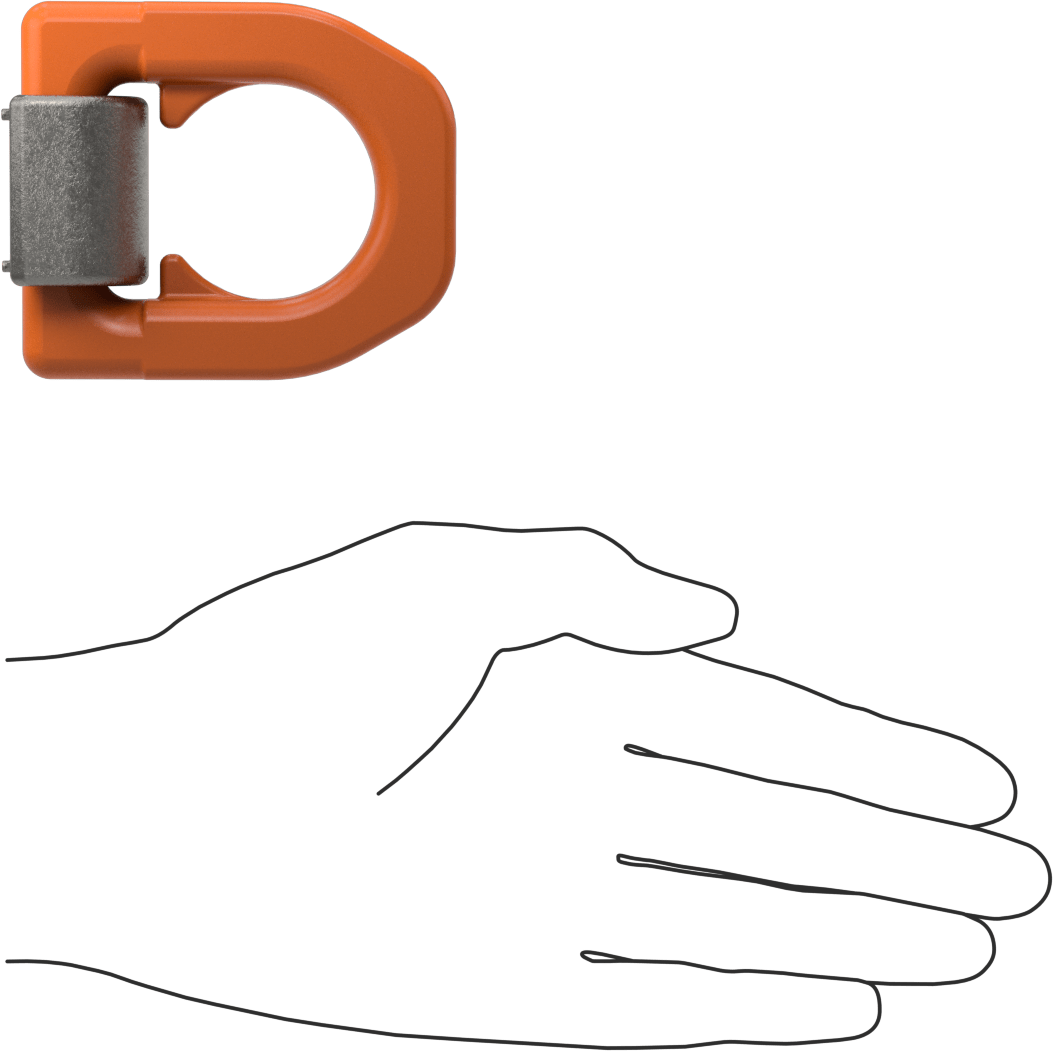 Kaldırma için Kaynaklı Kaldırma Halkası, 180 Derece Pivot, 1-1/2" İç Genişlik