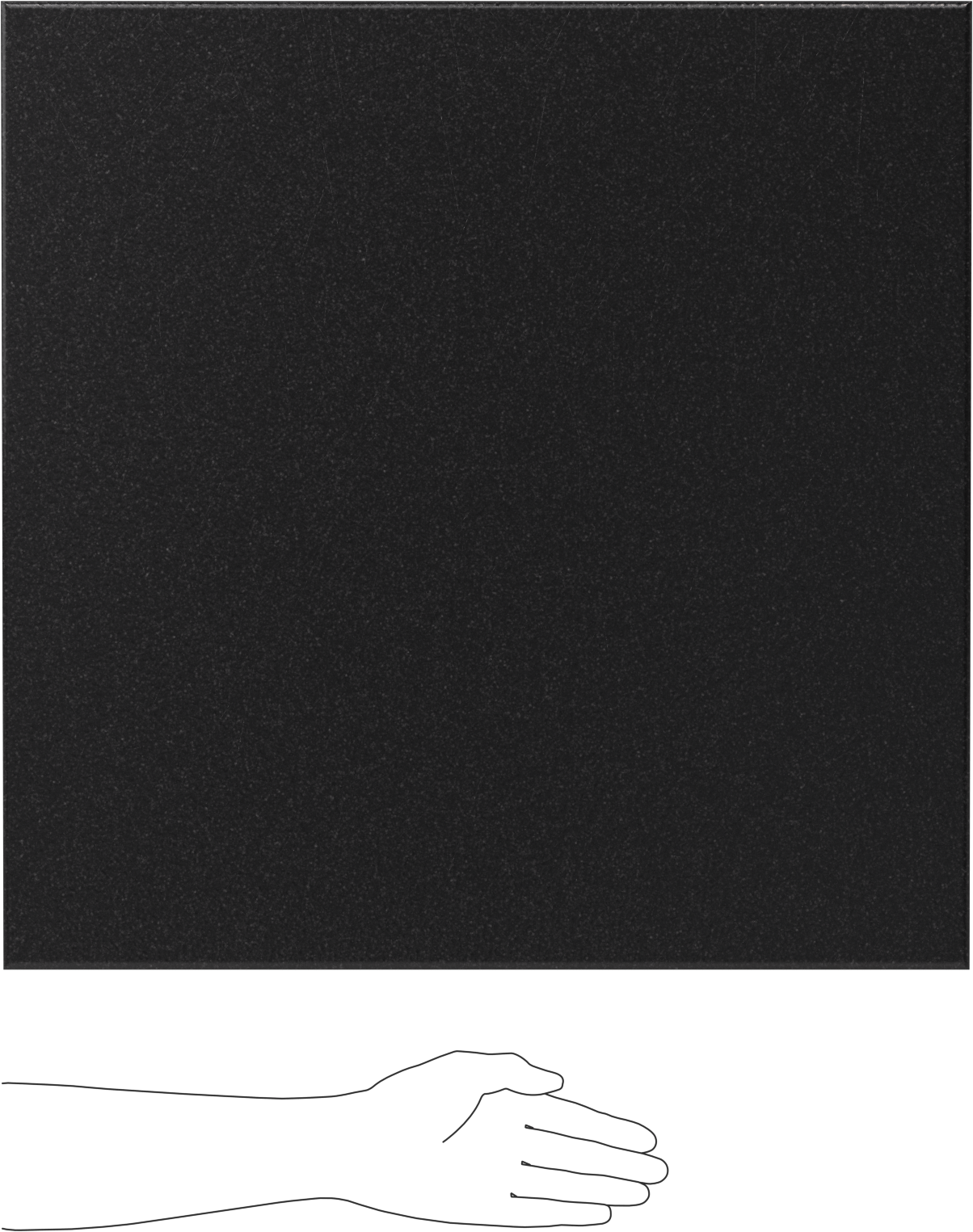 Geri Dönüştürülmüş Kaygan UHMW Polietilen, Levha, 24" x 24", 1/8" Kalınlık