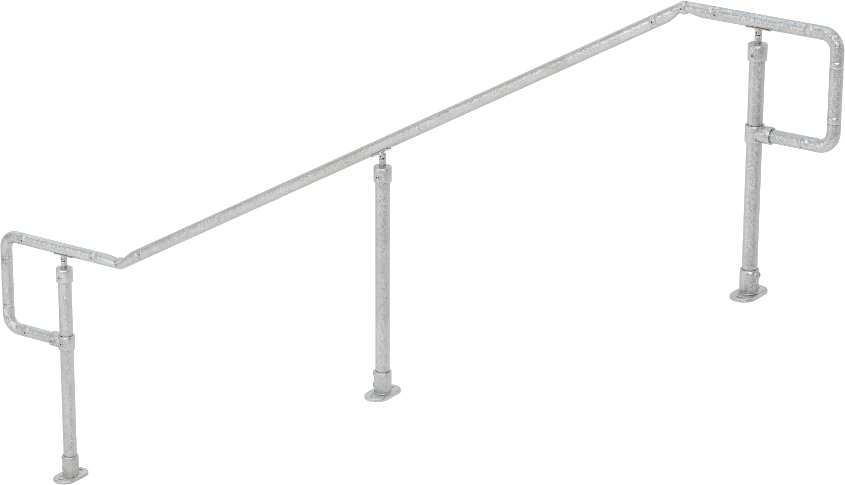 ADA Uyumlu Korkuluk, Sıralı Raylı, Zemine Monte, 7 Fit 10-1/2" Uzunluk