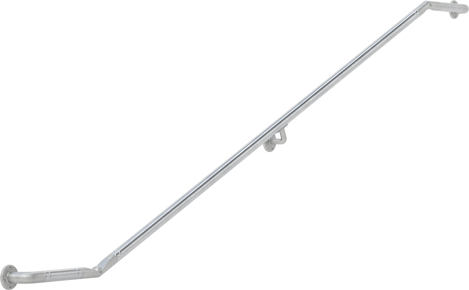 ADA Uyumlu Korkuluk, Ofset Ray, Duvara Monte, 7 Fit 10-1/2" Uzunluk