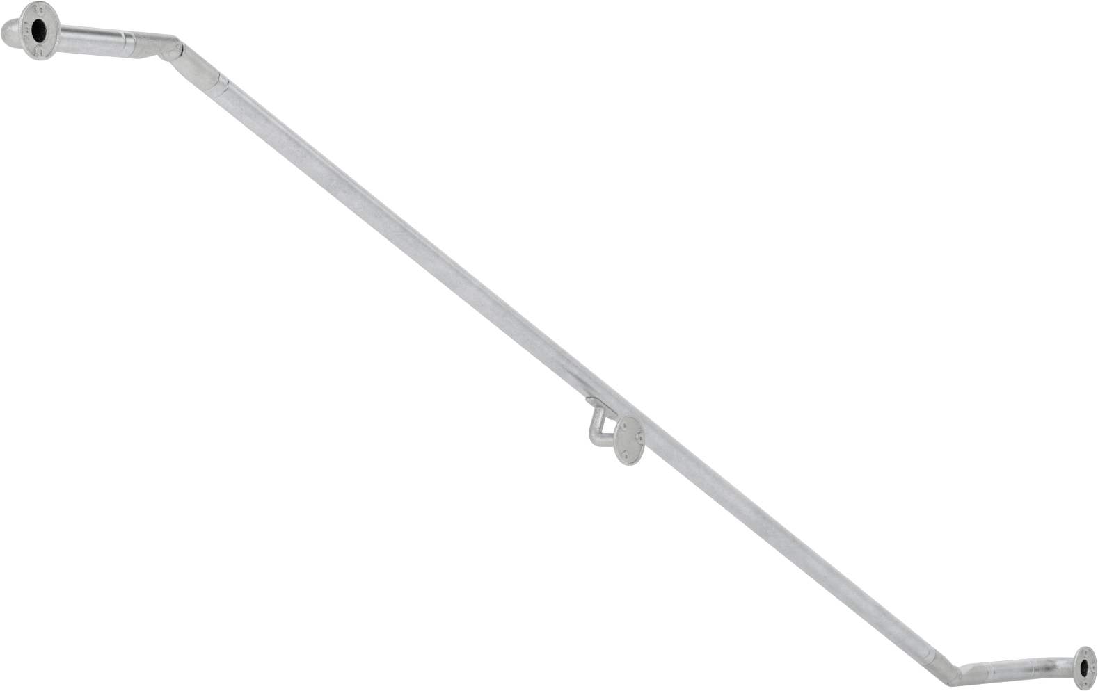 ADA Uyumlu Korkuluk, Ofset Ray, Duvara Monte, 7 Fit 10-1/2" Uzunluk