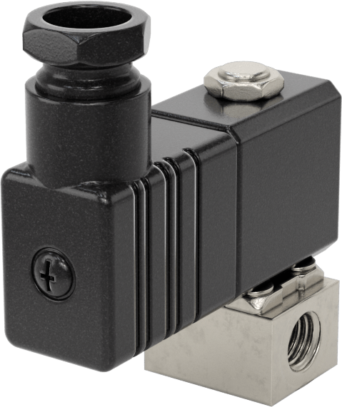Soğutma Suyu için Kompakt Solenoid Açma/Kapama Valfi, 1/8 NPT Dişi, DIN Bağlantılı Pirinç Gövde, 120V AC, 0,07 Cv