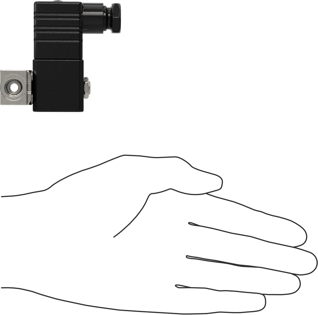 Soğutma Suyu için Kompakt Solenoid Açma/Kapama Valfi, 1/8 NPT Dişi, DIN Bağlantılı Pirinç Gövde, 120V AC, 0,07 Cv