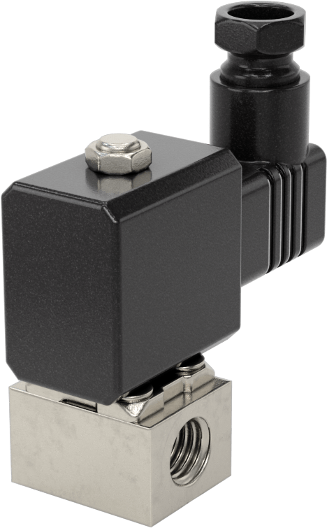 Soğutma Suyu için Kompakt Solenoid Açma/Kapama Valfi, 1/8 NPT Dişi, DIN Bağlantılı Pirinç Gövde, 24V AC, 0,07 Cv