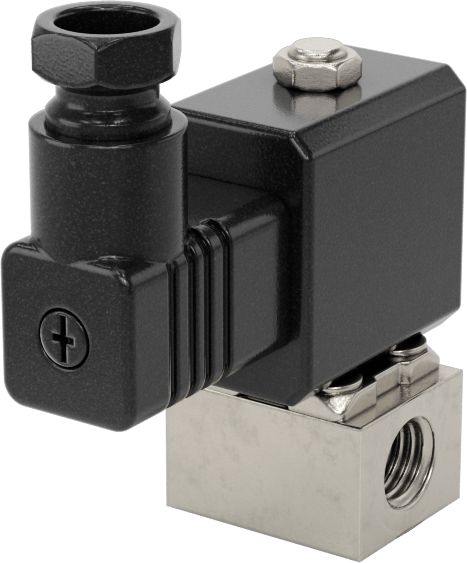 Soğutma Suyu için Kompakt Solenoid Açma/Kapama Valfi, 1/8 NPT Dişi, DIN Bağlantılı Pirinç Gövde, 24V AC, 0,07 Cv