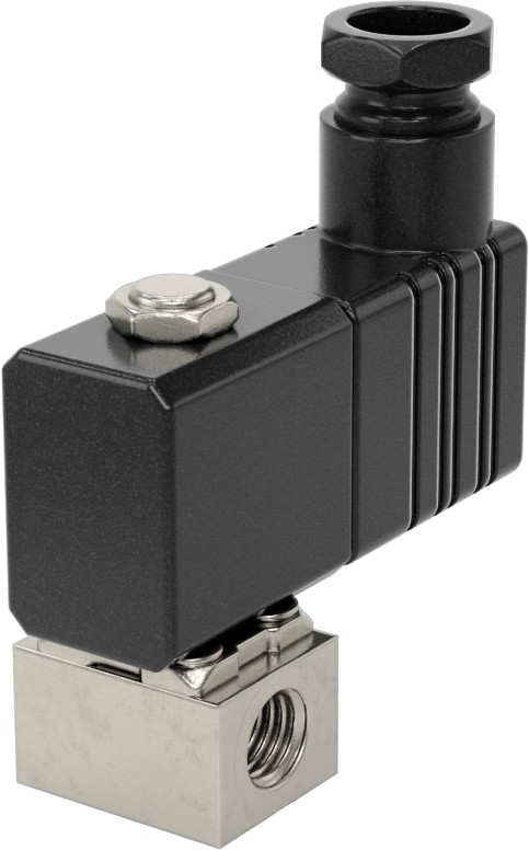 Soğutma Suyu için Kompakt Solenoid Açma/Kapama Valfi, 1/8 NPT Dişi, DIN Bağlantılı Pirinç Gövde, 24V DC, 0,07 Cv