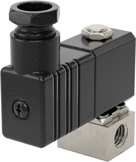 Soğutma Suyu için Kompakt Solenoid Açma/Kapama Valfi, 1/8 NPT Dişi, DIN Bağlantılı Pirinç Gövde, 120V AC, 0,13 Cv