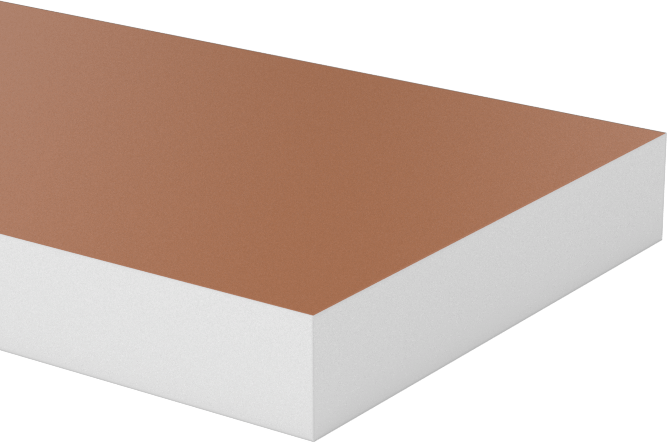 Kimyasallara Dayanıklı Kaygan Teflon® PTFE Çubuk, Oyulmuş Dokulu, 1" Genişlik, 3/16" Kalınlık