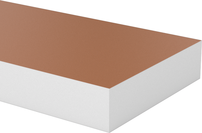 Kimyasallara Dayanıklı Kaygan Teflon® PTFE Çubuk, Oyulmuş Dokulu, 1" Genişlik, 1/4" Kalınlık