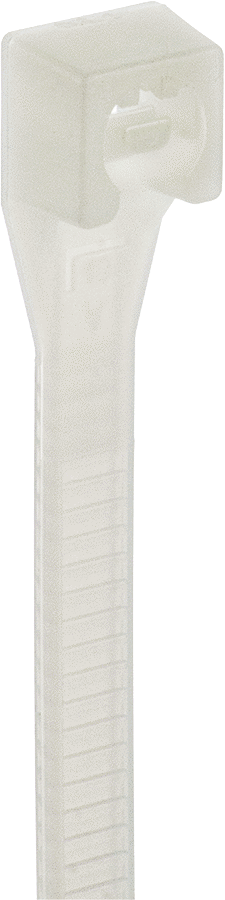 Naylon Plastik Kablo Bağı, Standart, 8" Uzunluk, 2" Maksimum Demet Çapı için, Krem
