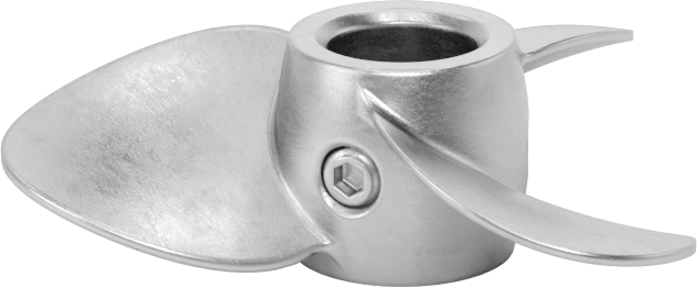 Paslanmaz Çelik Karıştırıcı Pervanesi, Sol El, 3/4" Mil Çapı için, 4" Çap, 4 inç Adım