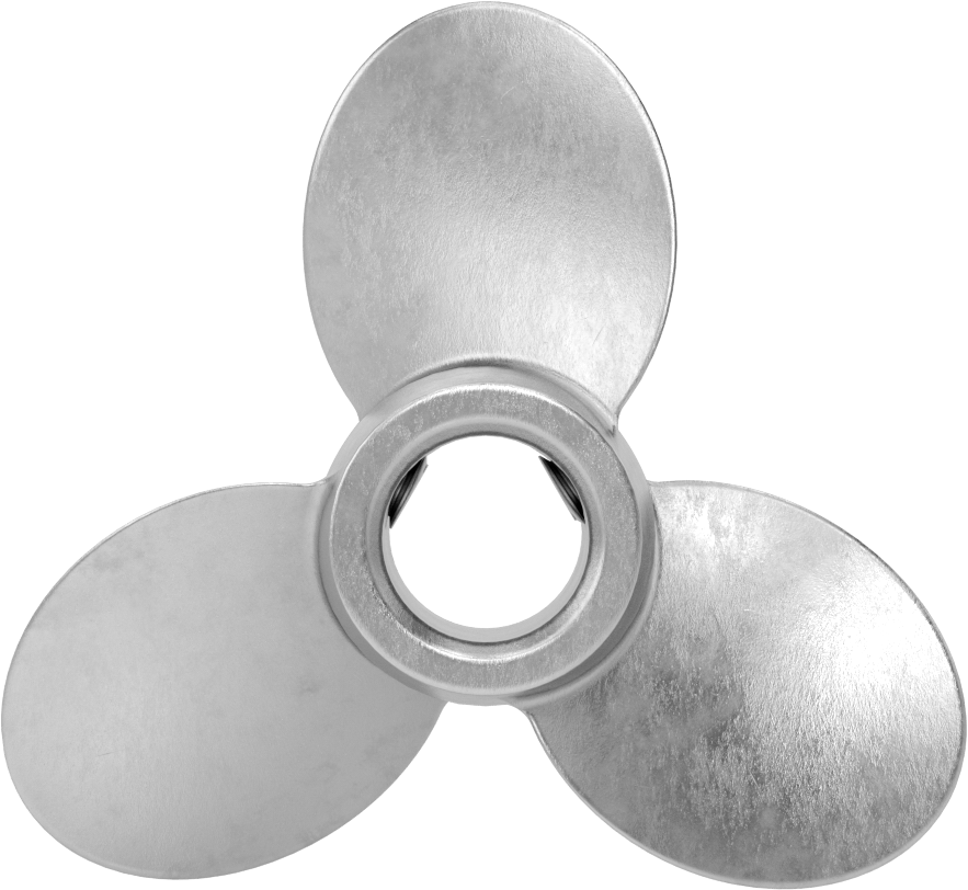 Paslanmaz Çelik Karıştırıcı Pervanesi, Sol El, 3/4" Mil Çapı için, 4" Çap, 4 inç Adım