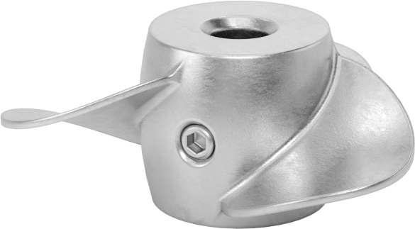 Paslanmaz Çelik Karıştırıcı Pervanesi, Sağ El, 3/8" Mil Çapı, 3" Çap, 3" Adım