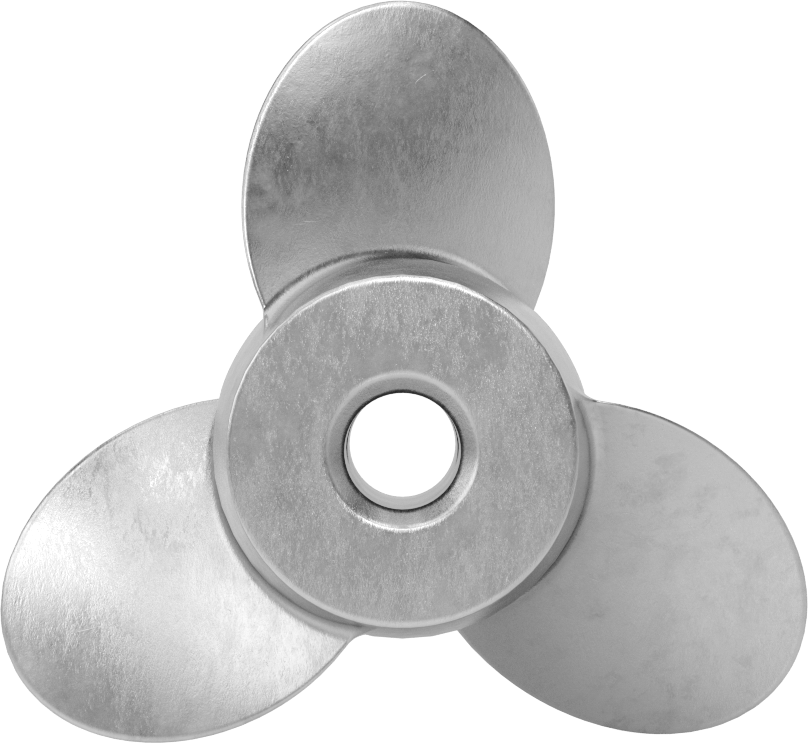Paslanmaz Çelik Karıştırıcı Pervanesi, Sağ El, 3/8" Mil Çapı, 3" Çap, 3" Adım