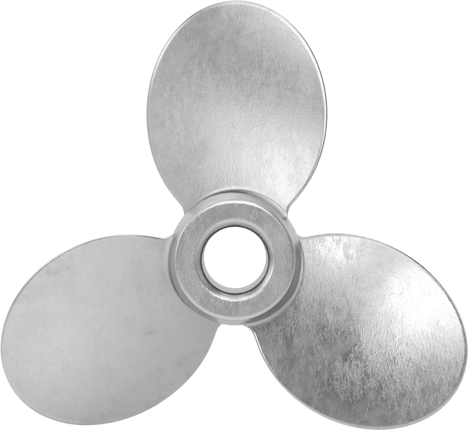 Paslanmaz Çelik Karıştırıcı Pervanesi, Sol El, 5/8" Mil Çapı için, 5" Çap, 5" Aralığı