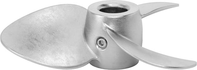 Paslanmaz Çelik Karıştırıcı Pervanesi, Sol El, 5/8" Mil Çapı için, 5" Çap, 5" Aralığı