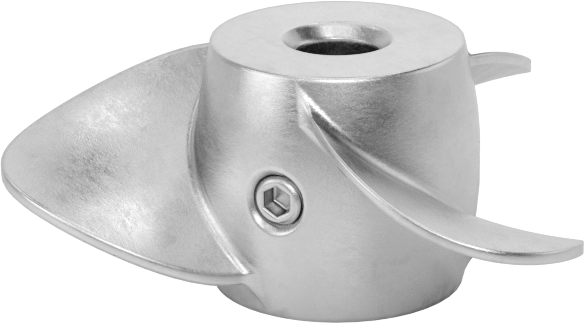 Paslanmaz Çelik Karıştırıcı Pervanesi, Sol El, 3/8" Mil Çapı, 3" Çap, 3" Adım