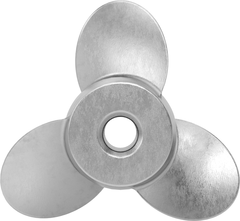 Paslanmaz Çelik Karıştırıcı Pervanesi, Sol El, 3/8" Mil Çapı, 3" Çap, 3" Adım