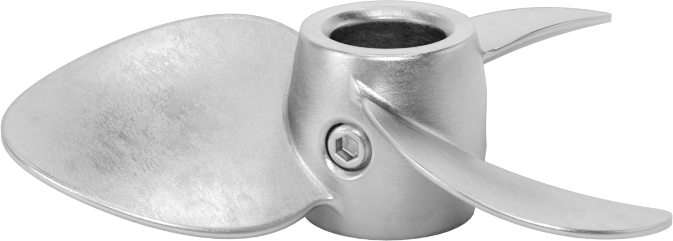 Paslanmaz Çelik Karıştırıcı Pervanesi, Sol El, 3/4" Mil Çapı için, 5" Çap, 5" Aralığı