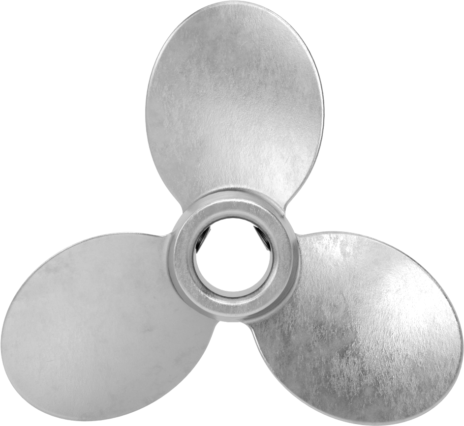 Paslanmaz Çelik Karıştırıcı Pervanesi, Sol El, 3/4" Mil Çapı için, 5" Çap, 5" Aralığı