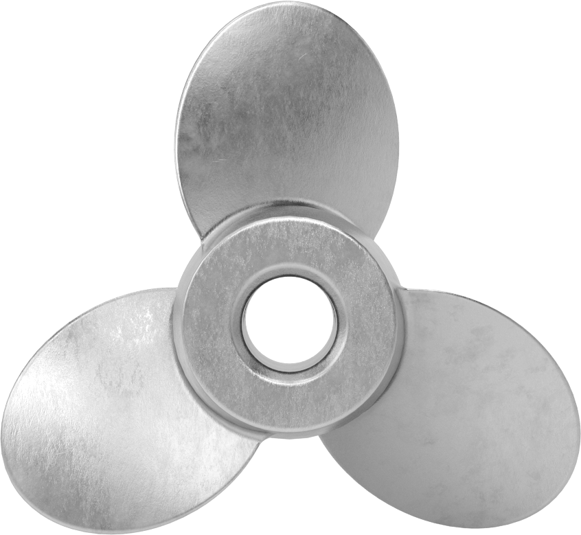 Paslanmaz Çelik Karıştırıcı Pervanesi, Sağ El, 1/2" Mil Çapı için, 3-1/2" Çap, 3-1/2" Aralığı