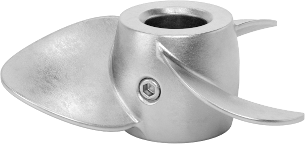 Paslanmaz Çelik Karıştırıcı Pervanesi, Sol El, 5/8" Mil Çapı için, 3-1/2" Çap, 3-1/2" Aralığı
