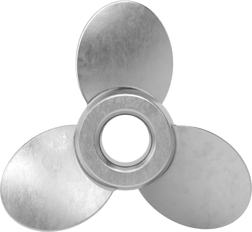 Paslanmaz Çelik Karıştırıcı Pervanesi, Sağ El, 5/8" Mil Çapı için, 3-1/2" Çap, 3-1/2" Aralığı