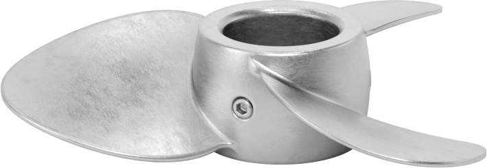 Paslanmaz Çelik Karıştırıcı Pervanesi, Sol El, 1-1/4" Mil Çapı için, 6" Çap, 6" Aralığı